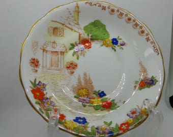 Grafton china Clovelly saucer, vintage china replacement saucer