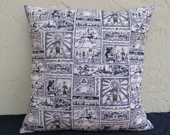 Legend of Zelda Pillow Cover - Gift - Envelope Closure -Decorative Pillow Cover-Thow Pillow-16x16- Nintendo Throw Pillow - Nerdy Home Decor