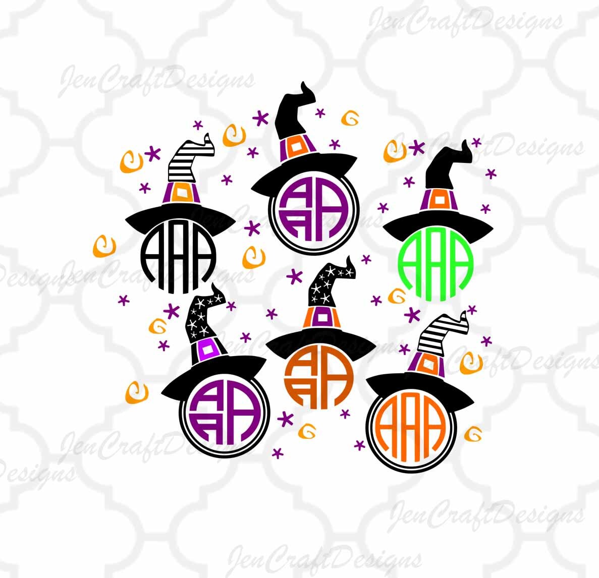 Download Witch Hat SVG Halloween Svg Monogram Frame Halloween