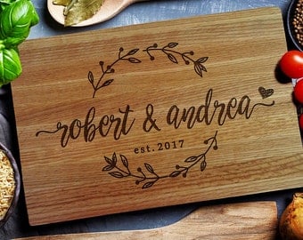 Custom Cutting Board, Personalized Cutting Board, Custom Cheese Board, Chopping Board, Wedding gift, Personalized closing gift (209)