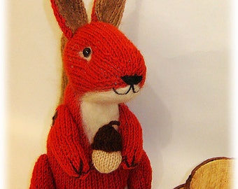 Plush squirrel Squirrel toy Squirrel art Souvenir Red squirrel Plush Animal Handmade Perfect gift Children Knitted toy Gift to sister Toys