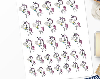 Planner Stickers Tennis, Tennis Practice, Tennis Match Eunice The Unicorn Sticker for Erin Condren, Happy Planner, Filofax, Scrapbooking