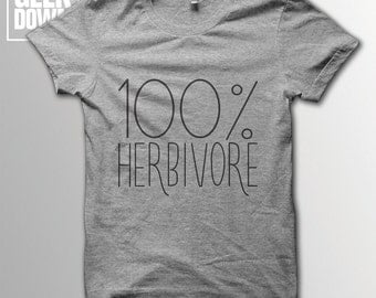 100% Herbivore *Vegan* t-shirt tee // vegan t-shirts / vegan clothing / vegan shirt / vegetarian / animal rights