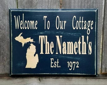 Outdoor Name Sign - Outdoor Plaques - Personalized Lake House Sign - Rustic Lake Sign - Personalized Gift - Lake Life - Lake Sign On Wood