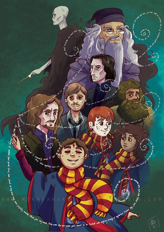 Harry Potter Fanart Poster Harry Potter Cast Art Print