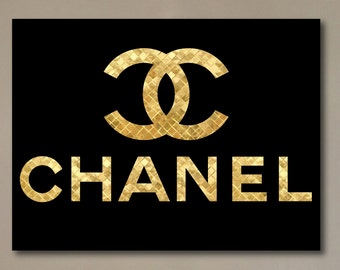 Chanel Canvas Print Gold 30"x40"
