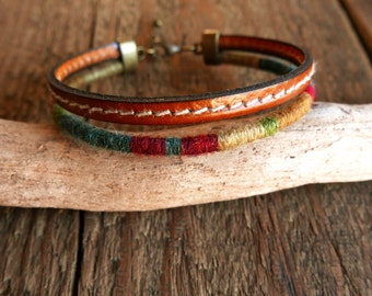 Mens bracelet, Leather bracelet, Gift for men, Mens jewelry, Boyfriend gift, Gift for him, Valentine gift, Boho bracelet, Bracelet for men