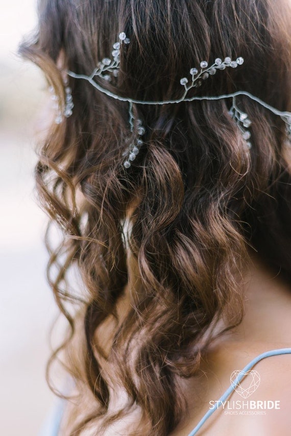Wedding Crystal Hair Vine Crystal Hair Vine Silver Crystal