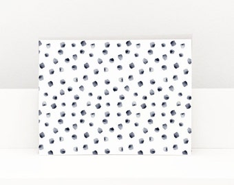 Blue Dots Greeting Card, Greeting Cards, Greeting Cards Handmade, Watercolor Greeting Cards, Blank Greeting Cards, Thank You Cards
