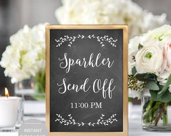Sparkler Send Off Sign, Printable Sparkler Send Off Sign, Sparkler Send Off Wedding Sign, Sparkler Send Off Sign Instant Download