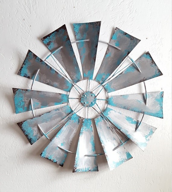 Metal Windmill Wall Decor Full Windmill Head 30 Rustic