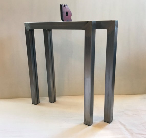 2x2 N Shape Table Legs RawSet of 2 by SionSteel on Etsy