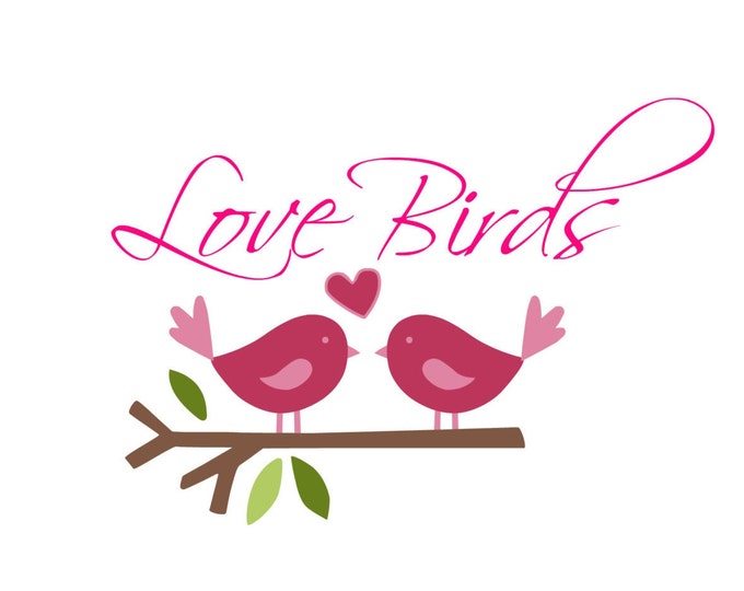 HUGE SALE EVENT Cute love birds, love birds, love, birds, valentines day, heat transfer design, shirt design, clip art, wall art, svg fil...