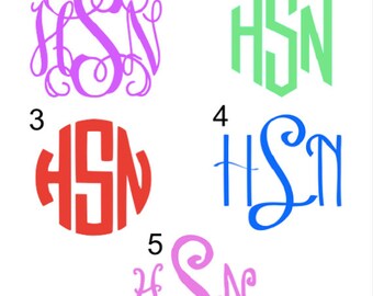 Yeti monogram decal, Decal for Yeti, Rtic, Ozark and more