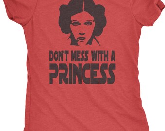 Don't Mess With Princess Leia Star Wars Women's Tri-Blend T-Shirt - Plus sizes available!