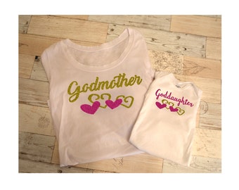 godmother and goddaughter matching shirts