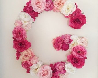 Large Floral Letter - Flower Letter - Floral Letter - Nursery Decor - Nursery Letter - Wedding Monogram - First Birthday Decor - Baby Gift