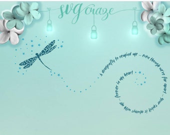 Dragonfly to Remind Me / Dragonfly SVG / Dragonfly / In Memory of / Loss of loved one / Sympathy Gift / Dragonfly DXF / Dragonfly PNG