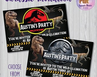 Jurassic Park Invitation, Jurassic World Invitation, Jurassic Park Party, Jurassic World Party, Dinosaur Invitation, Dinosaur Birthday Party
