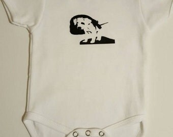 puppy art 0-3 mo. childs bodysuit