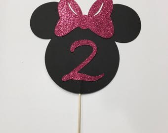 Minnie Mouse cake topper Minnie Mouse birthday Minnie Mouse decor Minnie Mouse celebration minnie party disney minnie mouse topper pink cake