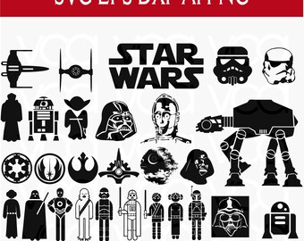 Summer sale Star Wars Spaceships Silhouettes Clipart Instant