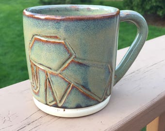 Ceramic Mug - Elephant Mug - Handmade Ceramics and Pottery