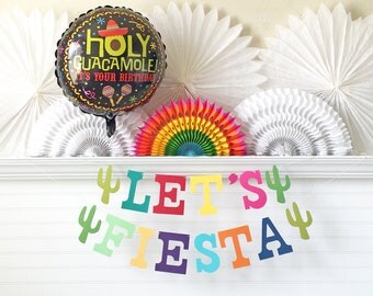 lets fiesta banner balloon 5 inch letters with cactus fiesta decorations colorful fiesta - Fiesta Decorations lets fiesta banner balloon 5 inch letters with cactus fiesta decorations colorful fiesta - Fiesta Decorations