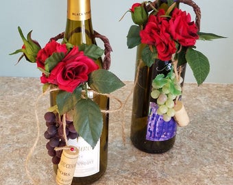 Sunflower Bridal Centerpieces Wine bottle toppers AmoreBride