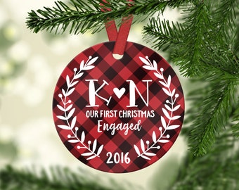Engagement Gifts for Couple Engagement Ornament Engagement Gifts Christmas Tree Decorations First Christmas Engaged Ornament Engagement