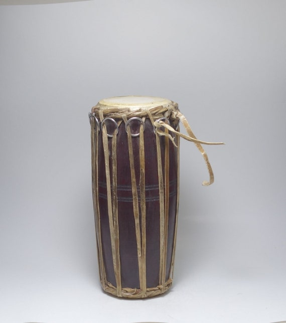 Vintage Handmade Nepali Madal Drum Nepal Handmade Drum