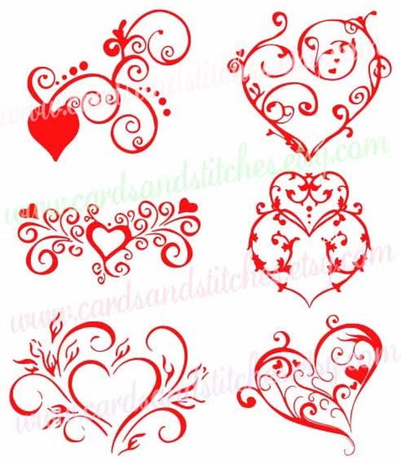 Download Hearts SVG Valentine Hearts SVG Fancy Hearts SVG Digital