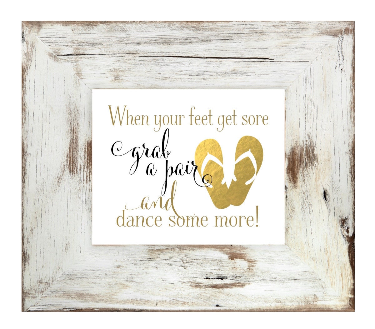 flip flops for wedding guests sign