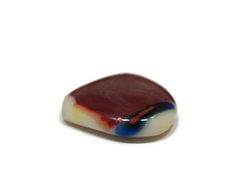 Round abstract fused glass magnet, Fused Glass Magnet, Kitchen Magnet, Office Magnet, Red Magnet, Refrigerator Magnet, Strong Magnet, Glass