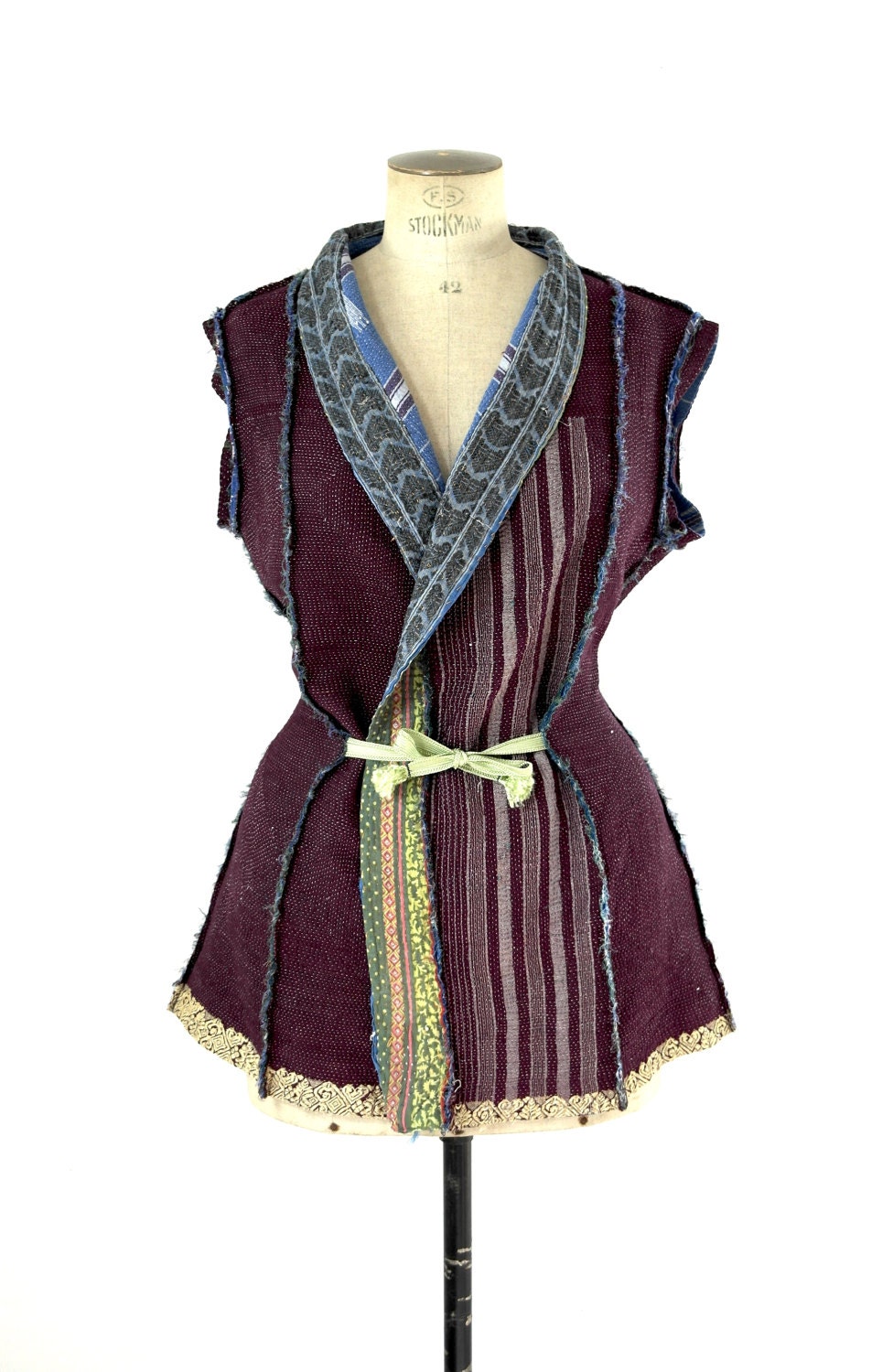 kantha quilt vest reversible kantha vest kantha vest boho