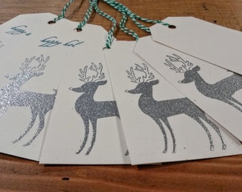Deer gift tag | Etsy