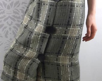 VINTAGE GREEN SKIRT 1950'S Loubella Originals California Size Small