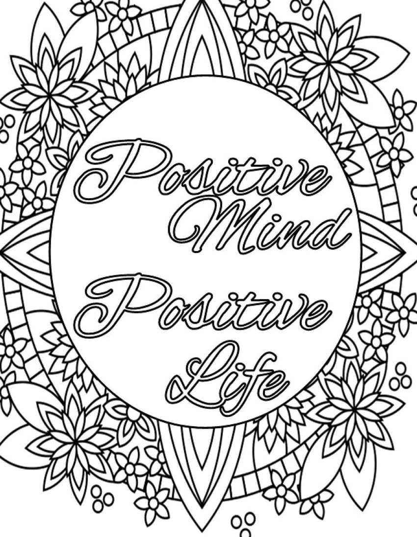 Inspirational Quotes Coloring Pages Printable