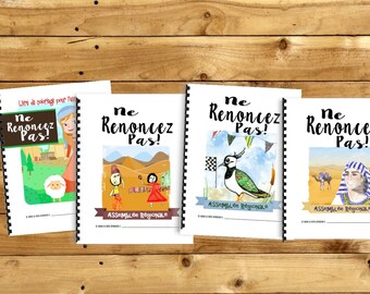 FRENCH / FRANÇAIS Don't Give Up! Convention (Package Deal ~4 Children's Notebooks) DIGITAL pdf Download -Mini, Junior, Middling and Standard