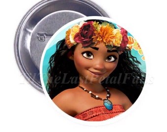 Flower Crown Moana - Your Choice of 2-1/4 inch Button Product Accessory