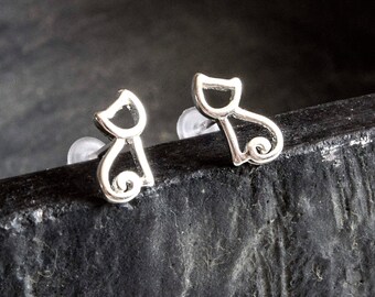 Cat earrings - 925 Sterling Silver Edition
