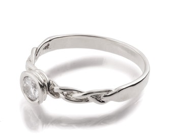 braided engagement ring 18k white gold and diamond engagement ring 03ct diamond ring engagement ring celtic engagement ring 3 - White Gold Wedding Rings Sets braided engagement ring 18k white gold and diamond engagement ring 03ct diamond ring engagement ring celtic engagement ring 3 - White Gold Wedding Rings Sets