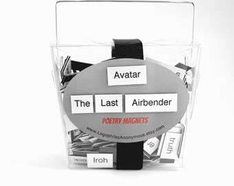 Avatar The Last Airbender Poetry Magnet Set - Refrigerator Poetry Word Magnets - Free Gift Wrap
