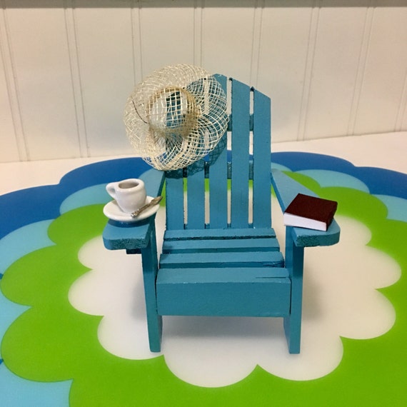 Beach Chair Decor/ Mini Adirondack Chair/ by CreativeGlassByBecky