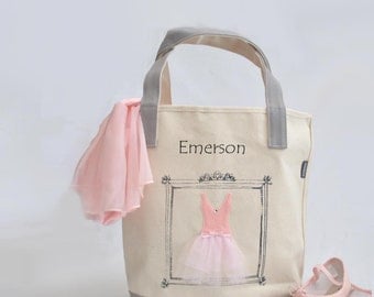 Small Ballerina Tote, Tutu Ballet Bag, Flower Girl Gifts, Personalized Gifts, Tutu Bag, Ballet Bag, Dance Bag, Personalized Girls Dance Bag