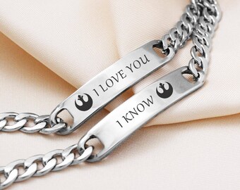 I Love You I Know Bracelet, Stainless Steel, Set Couple Bracelet, Friendship Bracelet, Geekery, Alliance Bracelet, Friendship Bracelet, Gift