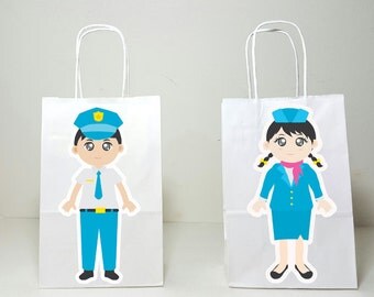 Airplane Party Goody Bags, Airport Goody Bags, Pilot Goody Bags, Flight Attendant Goody Bags, Stewardess Goody Bags (1717955A)