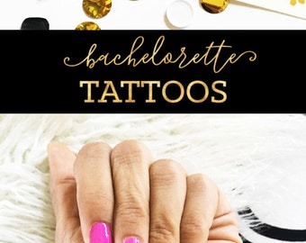 Bachelorette Tattoos Bride Tribe Tattoos Bachelorette Party Tattoos Bachelorette Party Favors Bridesmaid Favors (EB3195) - set of 6 tattoos