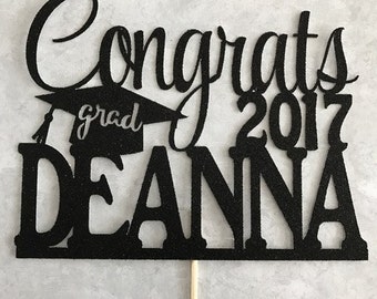 Graduation Cake Topper, Graduation Party decor, Congrats Grad, Graduation Party, Graduation 2017, Graduation Cake, Graduate, Class of 2017,
