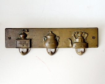 Copper Hook Rack for Tea Towels 11 x 3.1"